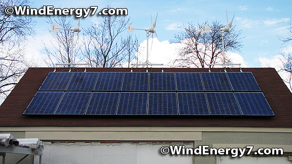 RoofMill Hybrid Solar Turbine, Home Wind Turbine Kit, Small Wind Turbine Kit, Solar Panel Kit